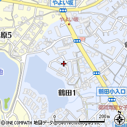 鶴田1号公園周辺の地図