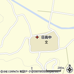 日高村学校給食共同調理場周辺の地図