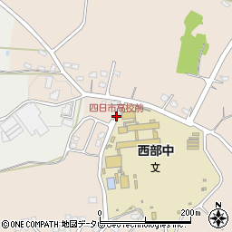 四日市高校前周辺の地図