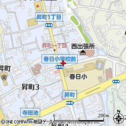 春日昇町郵便局周辺の地図