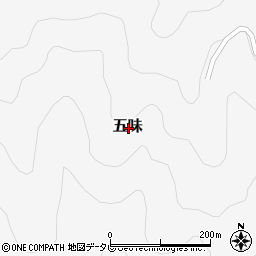 高知県高岡郡越知町五味周辺の地図