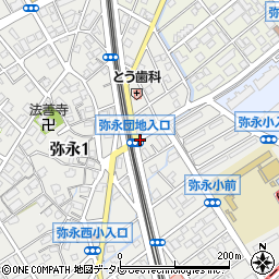 弥永団地入口周辺の地図