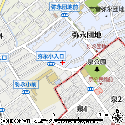 福岡県福岡市南区弥永団地62周辺の地図