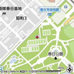 春日公園テニスコート周辺の地図