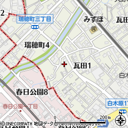 〒816-0932 福岡県大野城市瓦田の地図