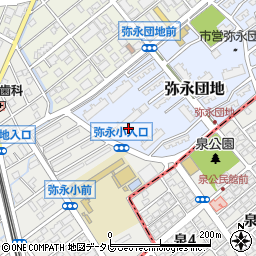 福岡県福岡市南区弥永団地3周辺の地図
