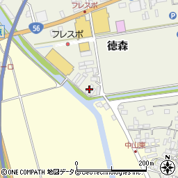 愛媛県大洲市徳森304周辺の地図