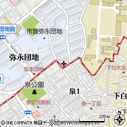 福岡県福岡市南区弥永団地27周辺の地図
