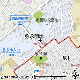 福岡県福岡市南区弥永団地42周辺の地図