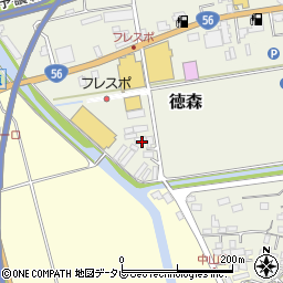 愛媛県大洲市徳森290周辺の地図