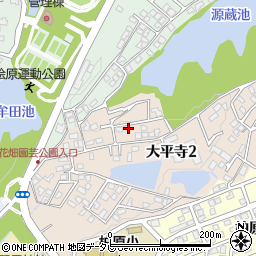 福岡県福岡市南区大平寺2丁目周辺の地図