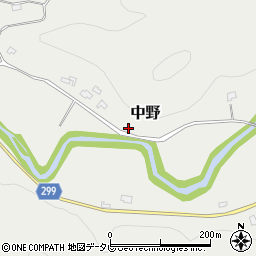 高知県佐川町（高岡郡）中野周辺の地図