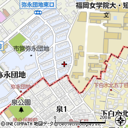 福岡県福岡市南区弥永団地24周辺の地図