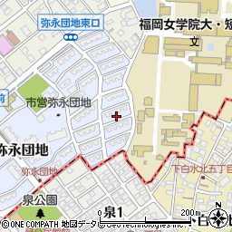 福岡県福岡市南区弥永団地23周辺の地図