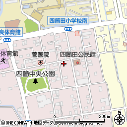 四箇田公民館前周辺の地図