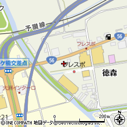 愛媛県大洲市徳森270周辺の地図