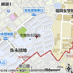 福岡県福岡市南区弥永団地19周辺の地図