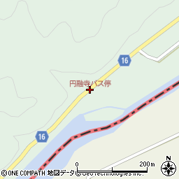 円融寺バス停周辺の地図