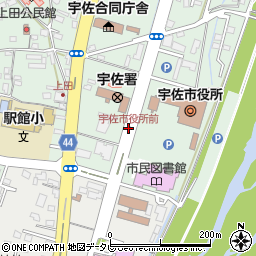 市役所周辺の地図