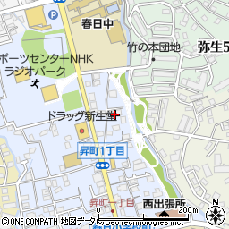 自衛隊病院昇町宿舎周辺の地図