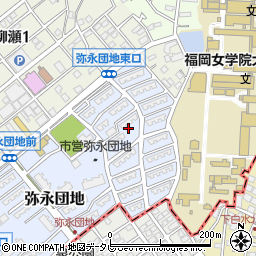 福岡県福岡市南区弥永団地18周辺の地図