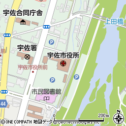 大分県宇佐市周辺の地図