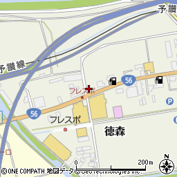 愛媛県大洲市徳森324周辺の地図