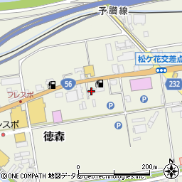 愛媛県大洲市徳森385周辺の地図