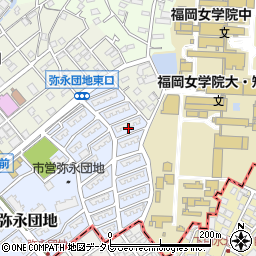 福岡県福岡市南区弥永団地16周辺の地図