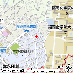 福岡県福岡市南区弥永団地15周辺の地図