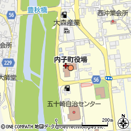 愛媛県内子町（喜多郡）周辺の地図