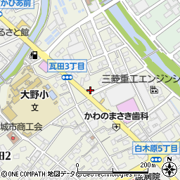 福岡日田線周辺の地図