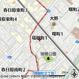 〒816-0933 福岡県大野城市瑞穂町の地図