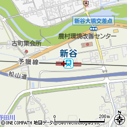 愛媛県大洲市周辺の地図