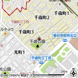 千歳町地区公民館周辺の地図