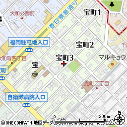 福岡県春日市宝町周辺の地図