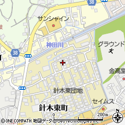 高知県高知市針木東町周辺の地図