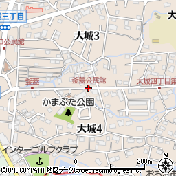 釜蓋公民館周辺の地図