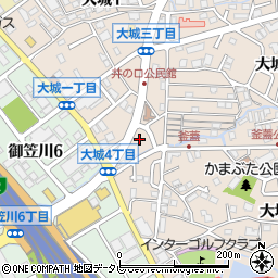 大賀薬局　大野城大城店周辺の地図