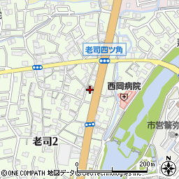 福岡老司郵便局周辺の地図