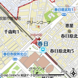 ミスターＰ春日駅前駐車場周辺の地図