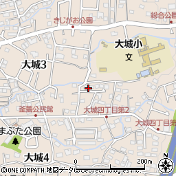 福岡県大野城市大城周辺の地図
