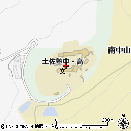 土佐塾中学校周辺の地図
