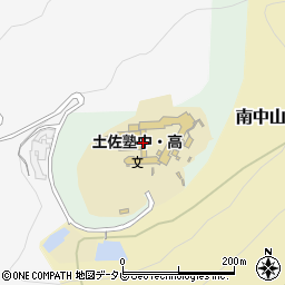 土佐塾中学校周辺の地図