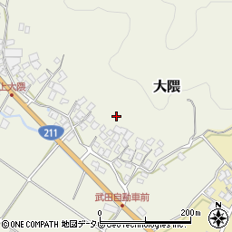 福岡県嘉麻市大隈周辺の地図