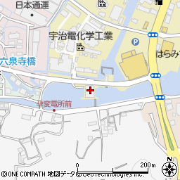 高知県庁土木部関係　高知土木事務所竹島川排水機場周辺の地図
