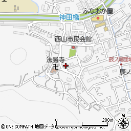 高知市役所　健康福祉部関係西山老人憩いの家周辺の地図