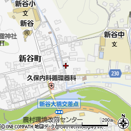 愛媛県大洲市新谷町周辺の地図