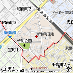 福岡県福岡市博多区新和町周辺の地図