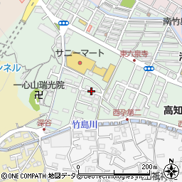 高知県高知市六泉寺町周辺の地図